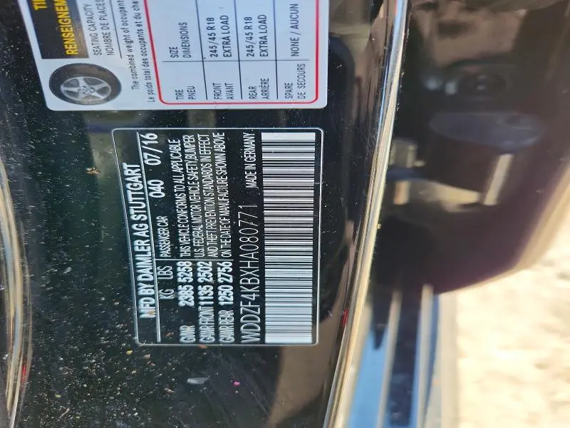 2017 MERCEDES-BENZ E 300 4MATIC  