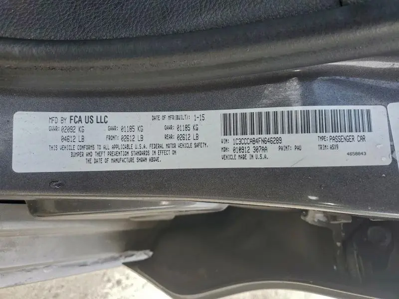 2015 CHRYSLER 200 LIMITED  