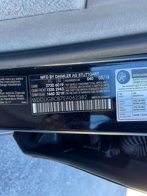 2014 MERZ S 550 BLACK