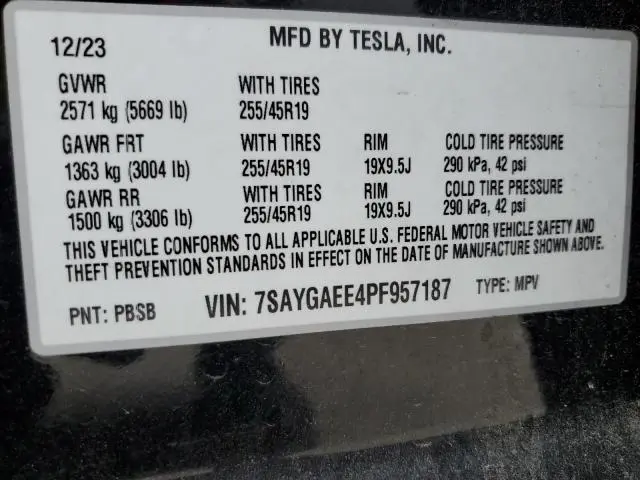 2023 TESLA MODEL Y   