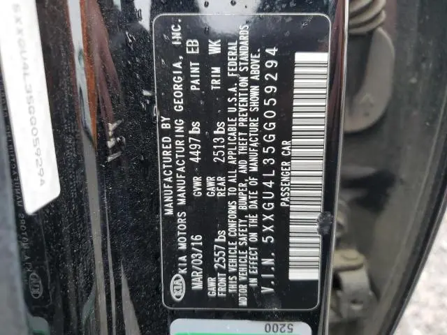 2016 KIA OPTIMA EX  