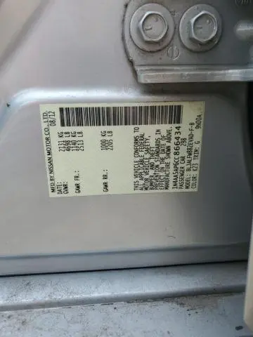 2012 NISSAN MAXIMA S  