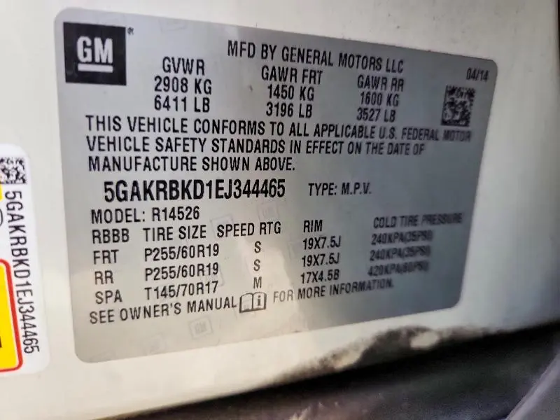 2014 BUICK ENCLAVE   