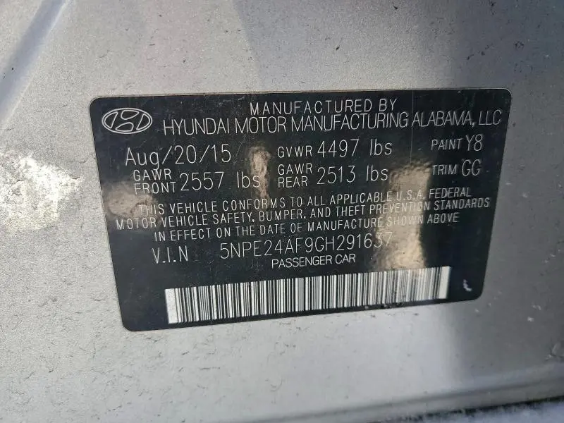 2016 HYUNDAI SONATA SE  