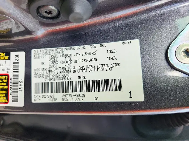 2024 TOYOTA TUNDRA LIMITED  