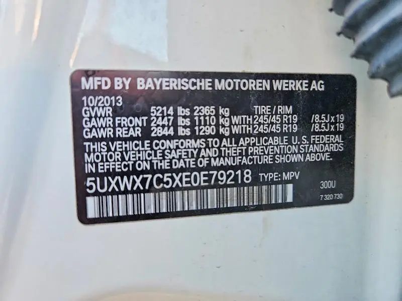 2014 BMW X3 XDRIVE35I  