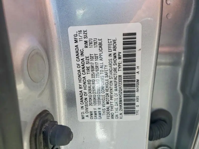2016 HONDA CR-V EX  