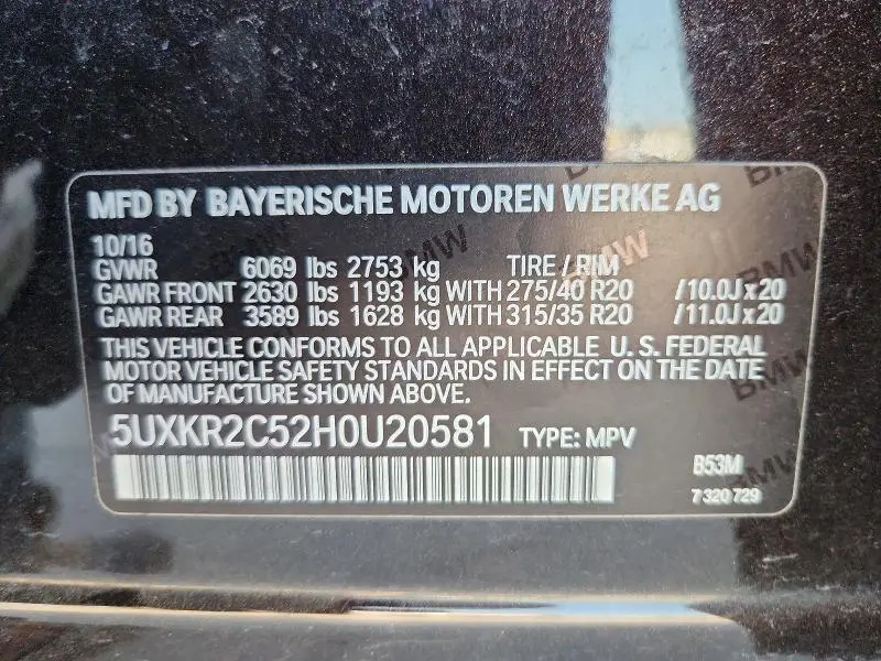 2017 BMW X5 SDRIVE35I  