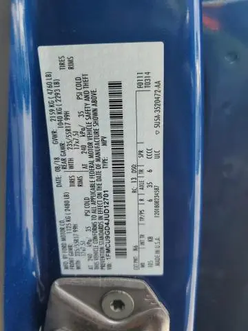 2018 FORD ESCAPE SE  