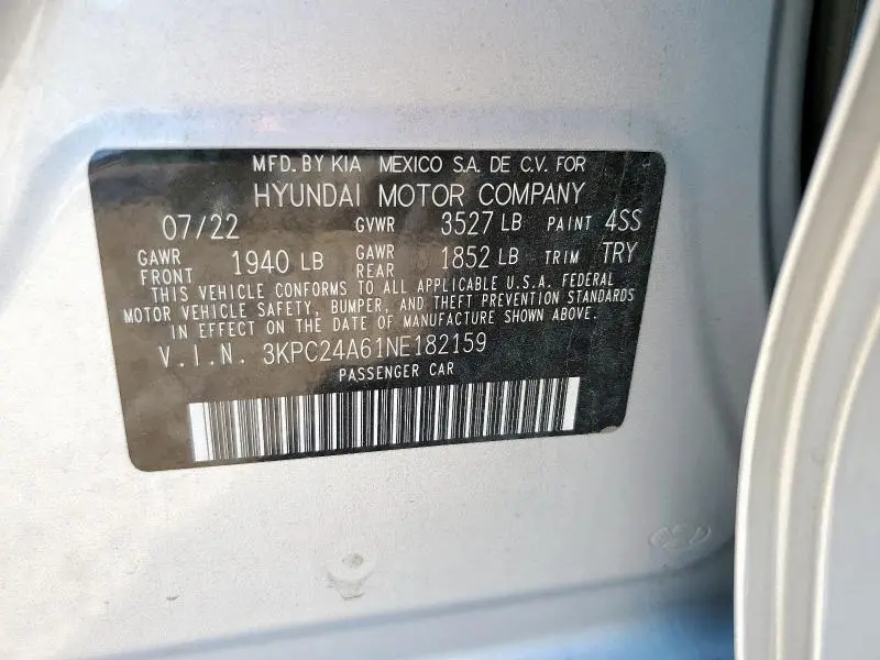 2022 HYUNDAI ACCENT SE  