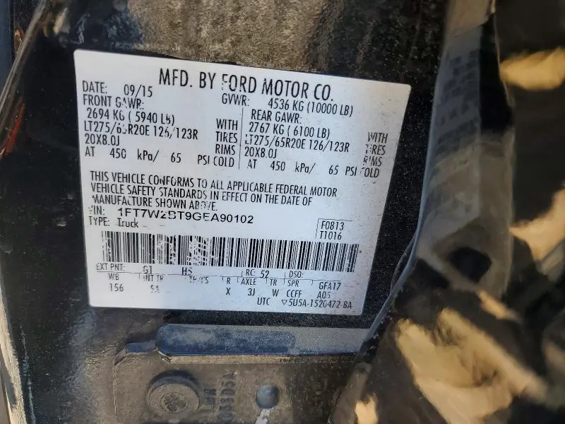 2016 FORD F250 SUPER DUTY  