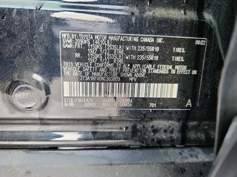 2022 TOYOTA RAV4 XLE PREMIUM  