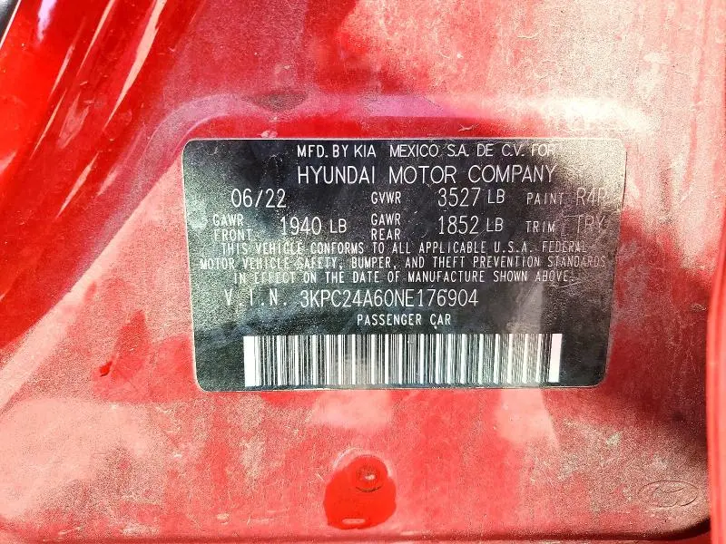 2022 HYUNDAI ACCENT SE  