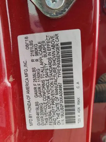 2019 ACURA TLX   