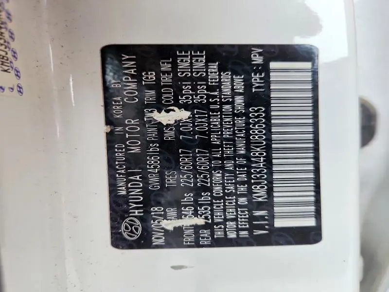 2019 HYUNDAI TUCSON VALUE  