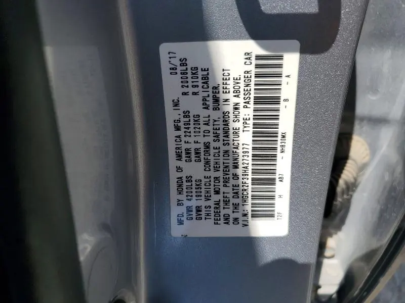 2017 HONDA ACCORD LX  