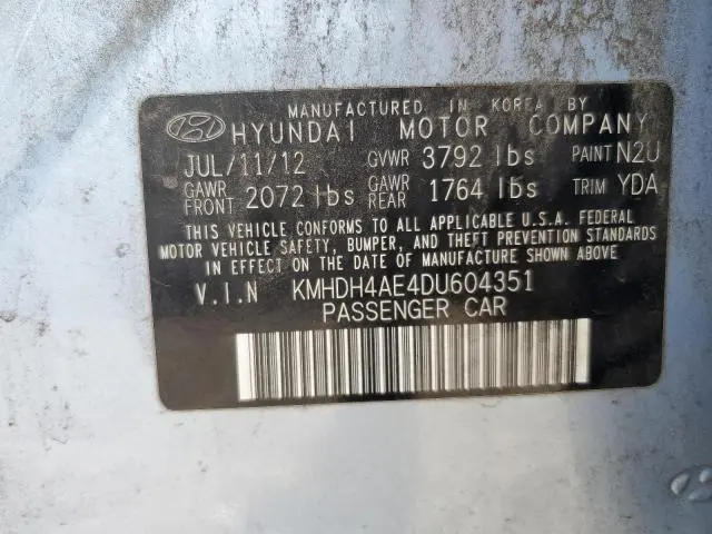 2013 HYUNDAI ELANTRA GLS  