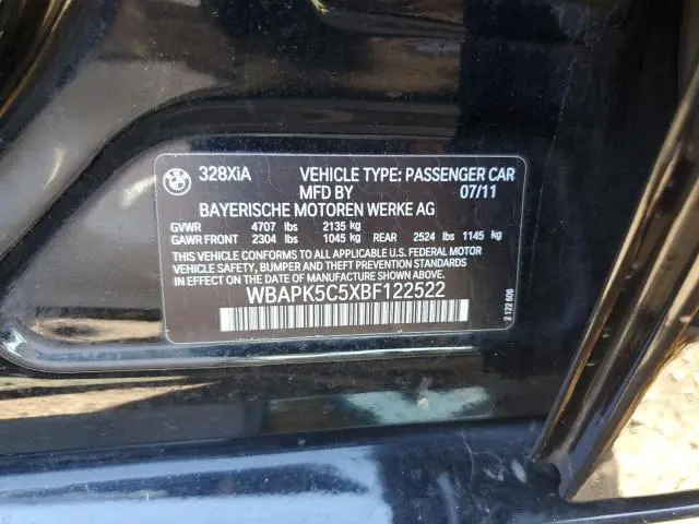 2011 BMW 328 XI SULEV  