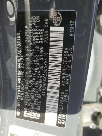 2025 TOYOTA CAMRY XSE  