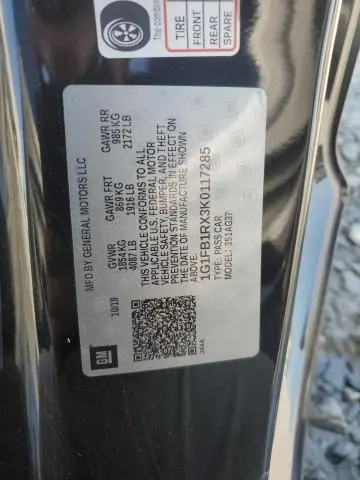 2019 CHEVROLET CAMARO LS  