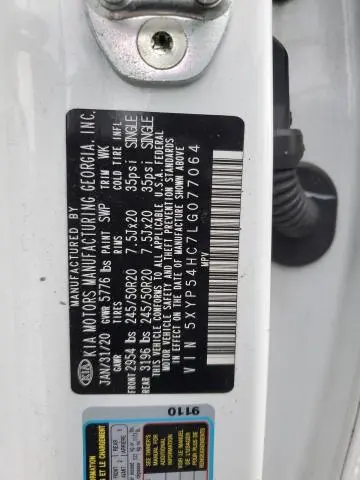 2020 KIA TELLURIDE SX  