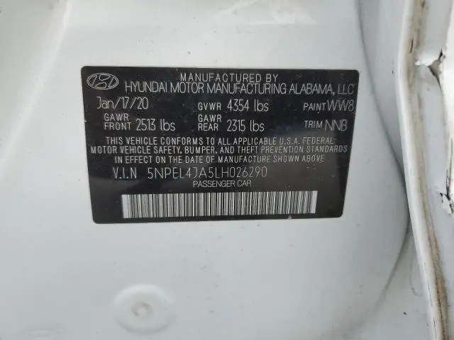 2020 HYUNDAI SONATA SEL