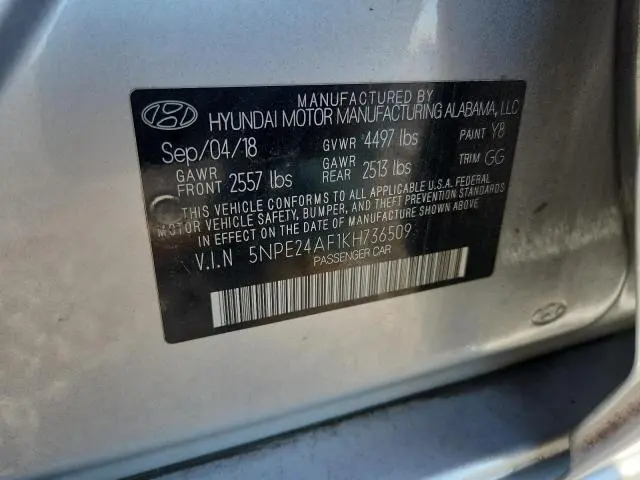 2019 HYUNDAI SONATA SE  