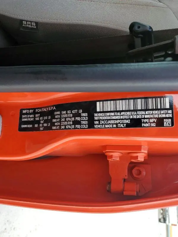 2017 JEEP RENEGADE LATITUDE  