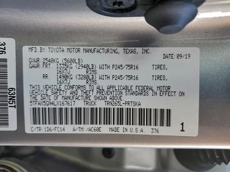 2020 TOYOTA TACOMA DOUBLE CAB  