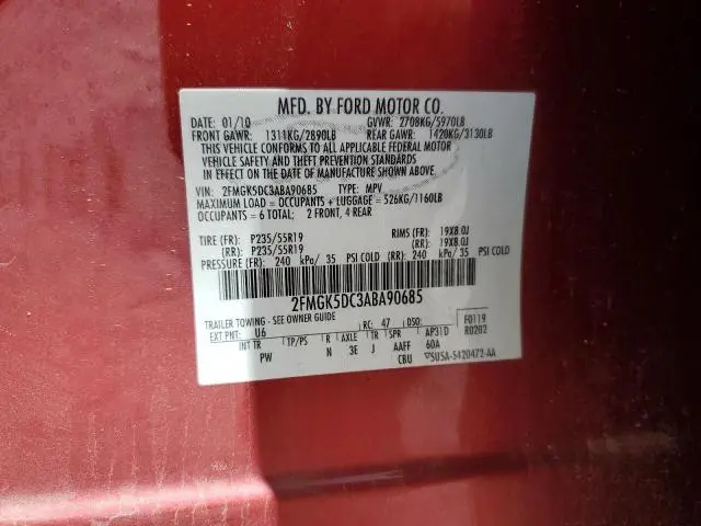 2010 FORD FLEX LIMITED  