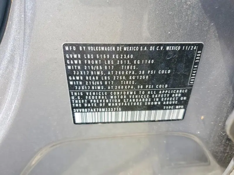 2024 VOLKSWAGEN TIGUAN S  