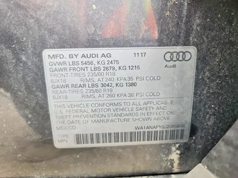 2018 AUDI Q5 PREMIUM  