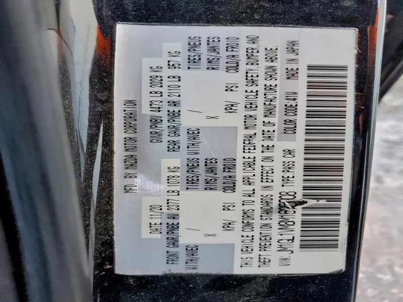 2021 MAZDA 6 TOURING  