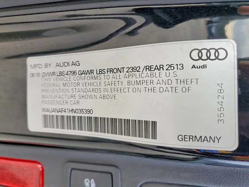 2017 AUDI A4 PREMIUM  