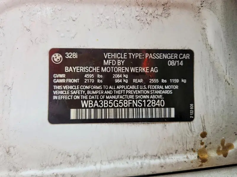 2015 BMW 328 XI SULEV  