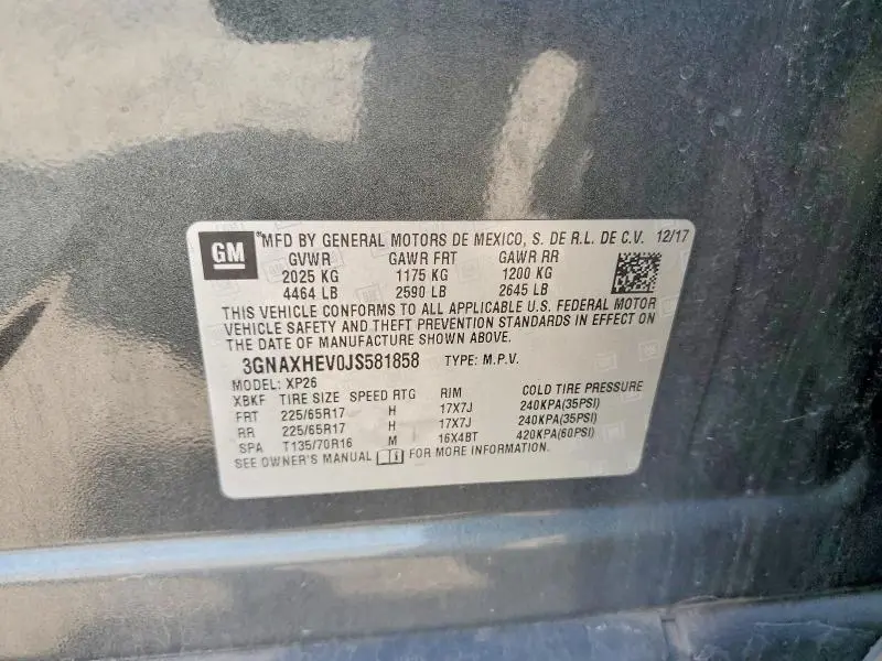 2018 CHEVROLET EQUINOX LS  