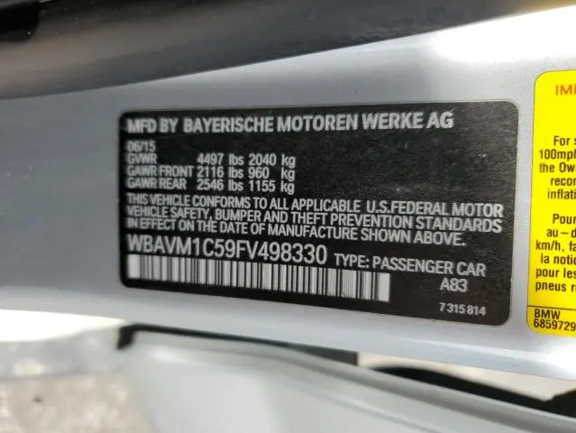 2015 BMW X1 SDRIVE28I