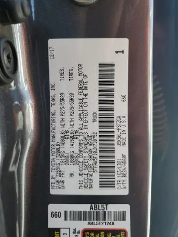 2018 TOYOTA TUNDRA CREWMAX 1794  