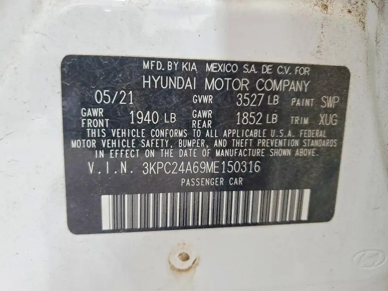 2021 HYUNDAI ACCENT SEL  
