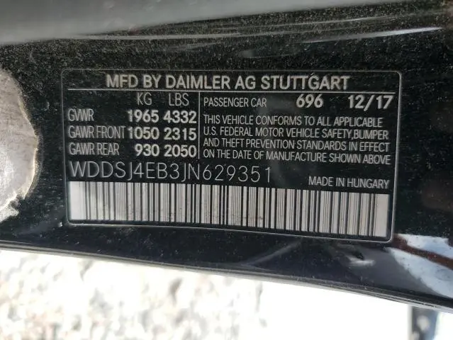 2018 MERCEDES-BENZ CLA 250  