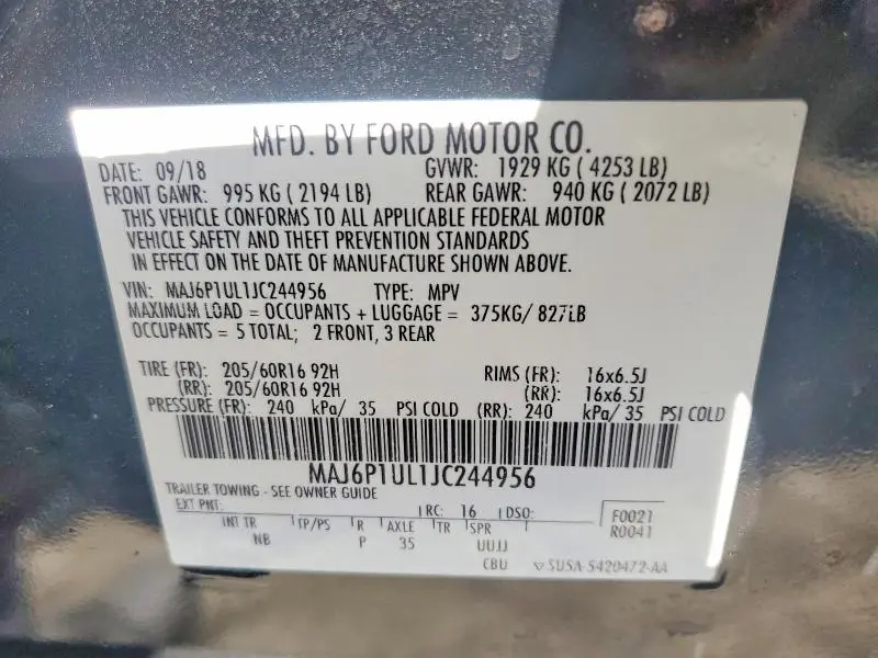 2018 FORD ECOSPORT SE  