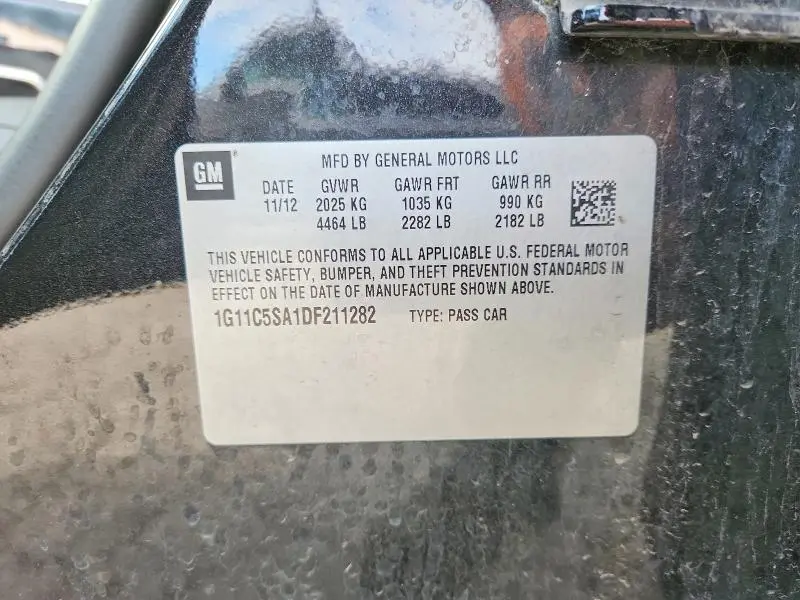 2013 CHEVROLET MALIBU 1LT  