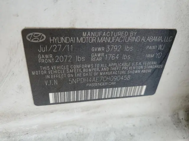 2012 HYUNDAI ELANTRA GLS