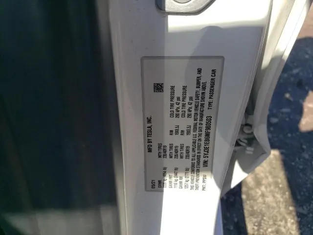 2021 TESLA MODEL 3 
