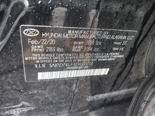 2020 HYUNDAI ELANTRA SE