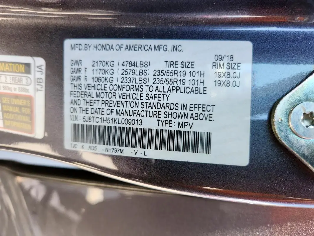 2019 ACURA RDX TECHNOLOGY  