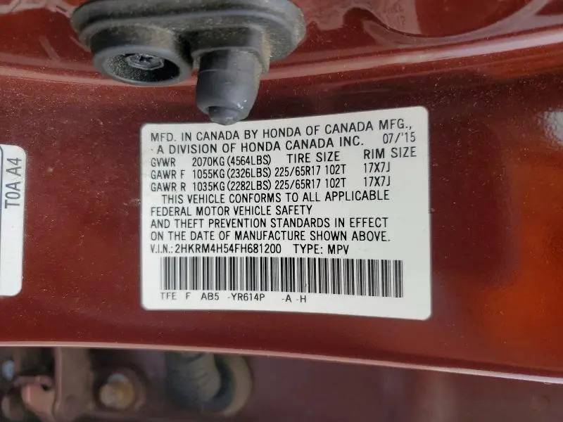 2015 HONDA CR-V EX  