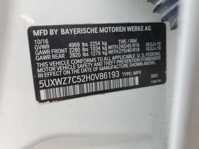 2017 BMW X3 SDRIVE28I  