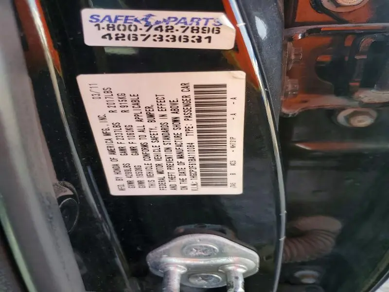 2011 HONDA ACCORD SE  