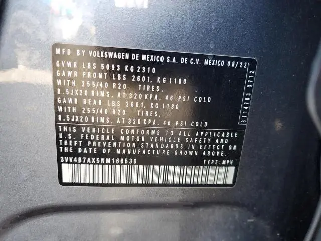 2022 VOLKSWAGEN TIGUAN SEL R-LINE  